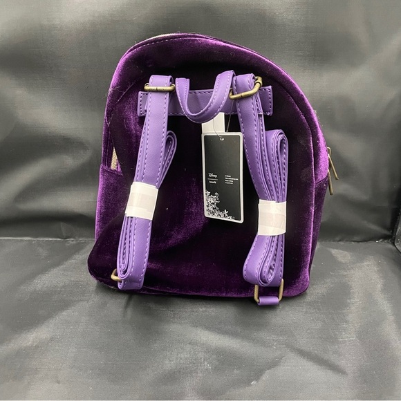 Loungefly Disney Villains Ursula Velvet Mini Backpack Purple Disney Villains Loungefly Hot Topic Hot Topic Disney  main image 2